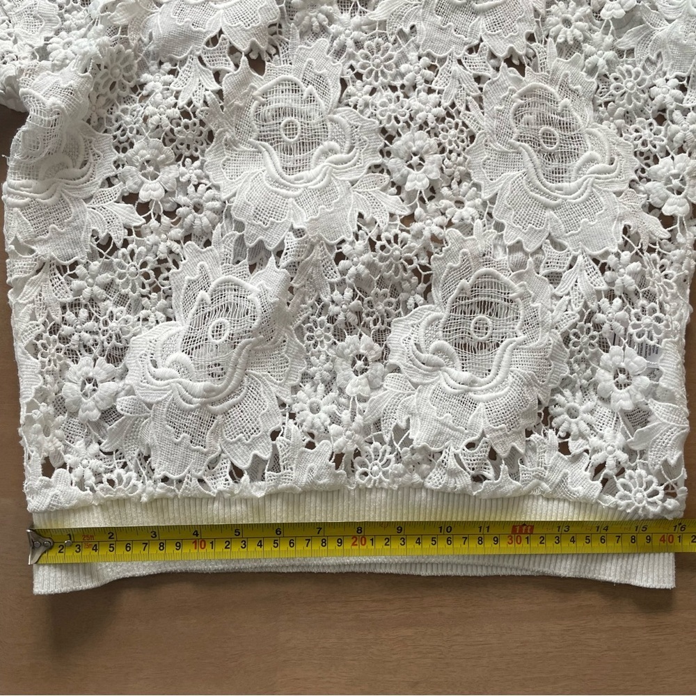 Anthropologie Dolan White Lace Blouse - Picture 10 of 11